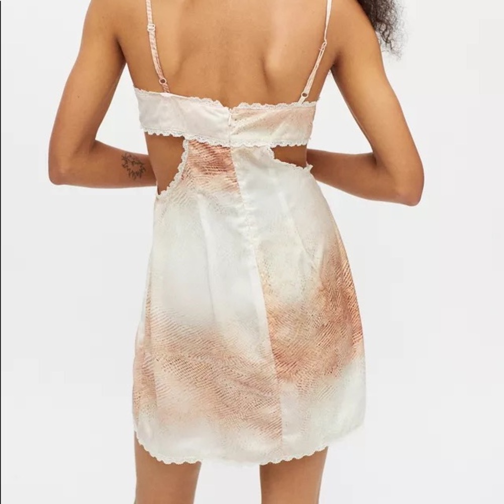 Lioness Cream Satin Mini Slip Dress - Picture 8 of 12